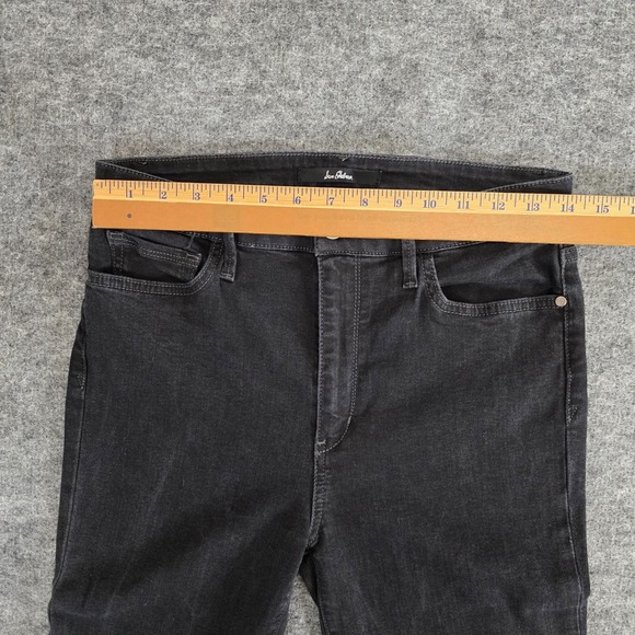 SAM EDELMAN Jeans 28W X 25L The Stiletto High Rise Skinny Ankle Black Raw Hem - Picture 6 of 11